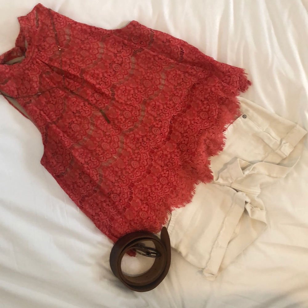 Fire Los Angeles high neck lace top